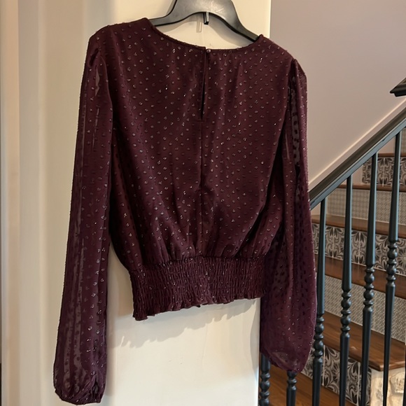 Purple Long Sleeve Top Francescas Size Large - Picture 5 of 5